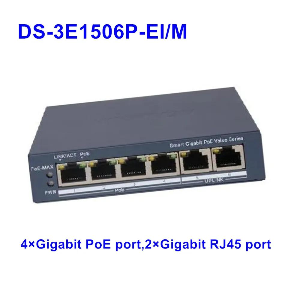 Hikvision DS-3E1506P-E1/M 4 Ʈ ⰡƮ Ʈ POE..