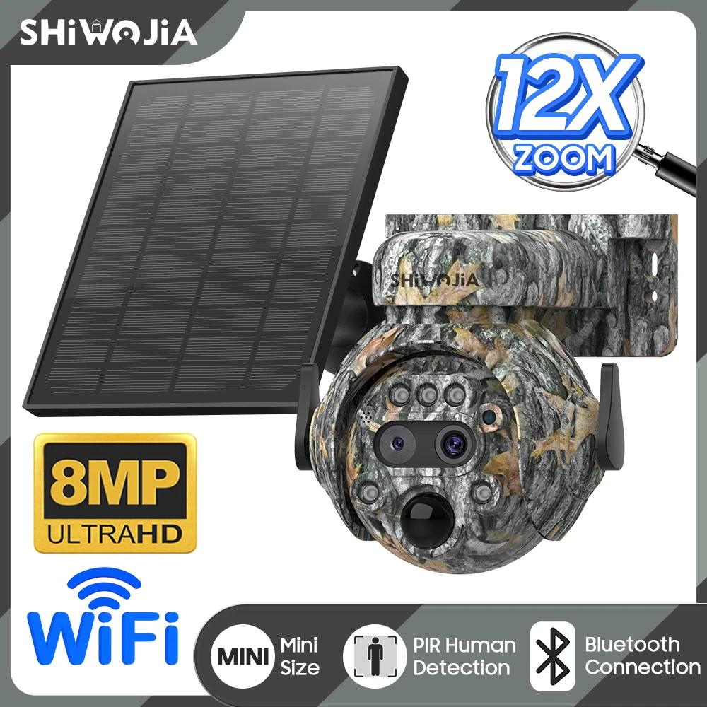 SHIWOJIA 4K 8MP WIFI ¾籤  ī޶ 4G SIM 12..