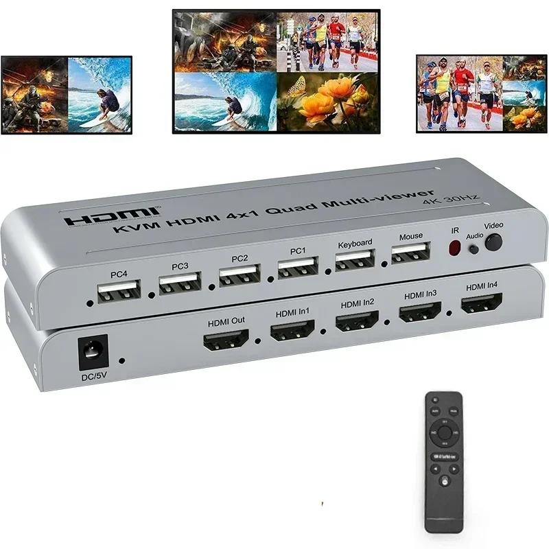 4K 4x1 HDMI KVM  Ƽ   1080p 60hz 4x1 HDMI..